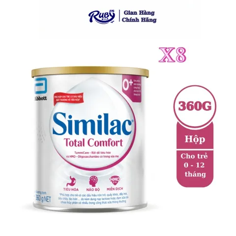 Combo 8 Lon Sữa bột Similac Total Comfort số 0+ lon 360g