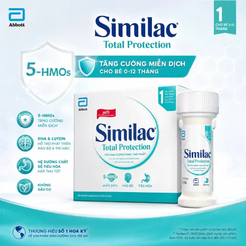 Lốc 8 Ống Sữa Similac Total Protection 19k (Dạng Nước) - Dinh Dưỡng Toàn Diện Cho Bé 0-12 Tháng Tuổi ( Mẫu Mới K Núm )