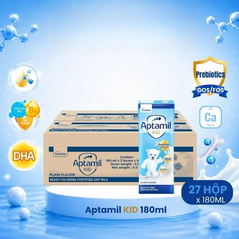 THÙNG SỮA DINH DƯỠNG PHA SẴN APTAMIL KID 110ml, Aptamil Gold 180ML, Aptamil Kid 180ml