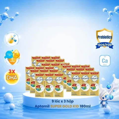 THÙNG SỮA DINH DƯỠNG PHA SẴN APTAMIL KID 110ml, Aptamil Gold 180ML, Aptamil Kid 180ml