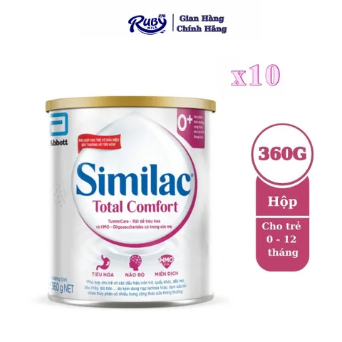 Combo 10 Lon Sữa bột Similac Total Comfort số 0+ lon 360g