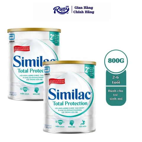 Combo 2 lon Sữa bột dinh dưỡng công thức Similac Total Protection 2+ 800g lon