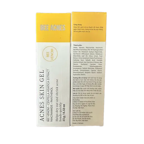 Beeacnes Acnes Control Gel Nọc Ong Giúp Giảm Mụn, Ngăn Ngừa Mụn, Làm Dịu Da Mờ Thâm Mụn, Làm Đẹp Da - Tuyp 15g