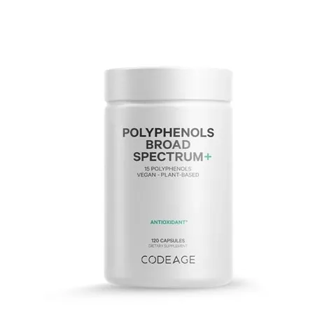 Viên Uống Chống Nắng Polyphenols Broad Spectrum Codeage - Bảo Vệ Da Từ Tia UVA, UVB & Tổn Thương Môi Trường - Hộp 120 Viên 916735