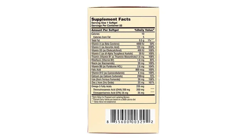 Viên uống Pharmekal Prenatal DHA & Folic Acid bổ sung vitamin và khoáng chất, hỗ trợ tăng cường sức khỏe lọ 60 viên