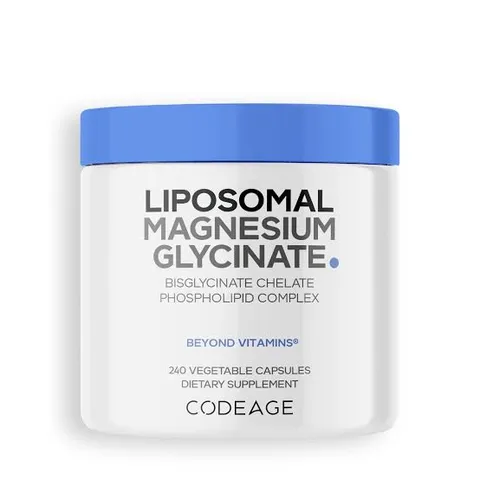 Viên uống Codeage Liposomal Magnesium Glycinate - Hỗ trợ giấc ngủ và chức năng thần kinh, 240 viên, Nhập khẩu Mỹ -  Sản phẩm này được phát triển với công nghệ liposomal tiên tiến, giúp tăng cường khả 