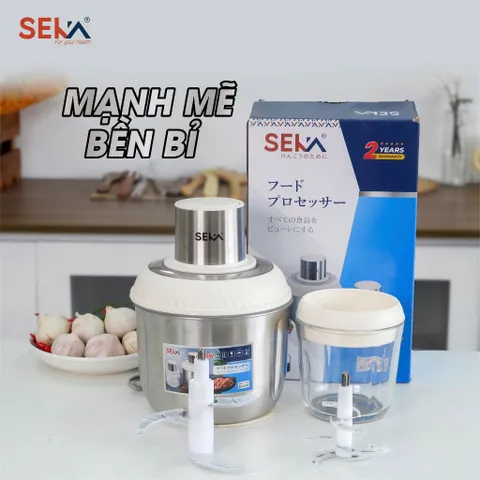 (Model Mới 2026) Máy Xay Thịt Đa Năng SEKA SK2289 (SK2287) Cối inox 2L Thủy Tinh 0.6L Chính Hãng