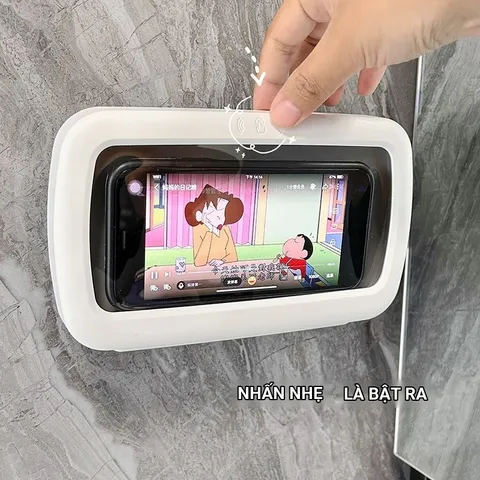Hộp Đựng Điện Thoại Dán Tường Chống Nước Xoay 360 Độ Xem Phim Trong Nhà Tắm