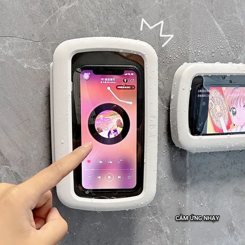 Hộp Đựng Điện Thoại Dán Tường Chống Nước Xoay 360 Độ Xem Phim Trong Nhà Tắm