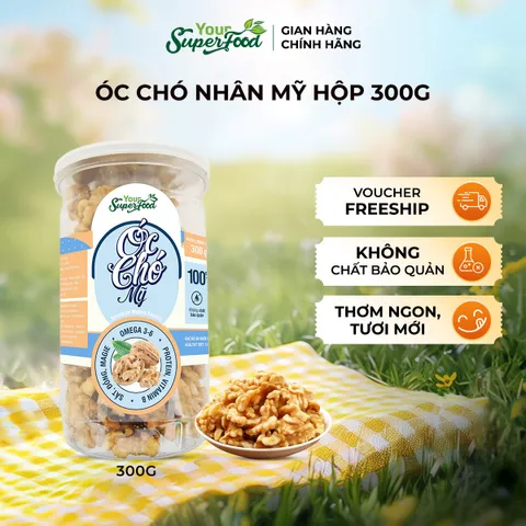 Óc Chó Mỹ Thơm Béo, Nguyên Quả, Túi 500g - Your Superfood
