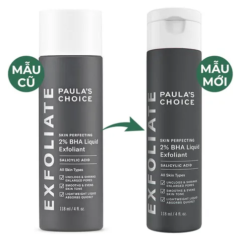 Paula's Choice BHA 2% serum Loại Bỏ Tế Bào Chết 118ml giúp thu nhỏ lỗ chân lông,sáng da,giảm mụn thương hiệu Mỹ