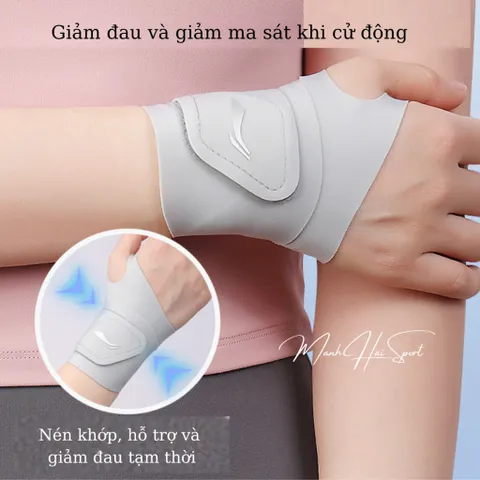 Băng quấn cổ tay Lining LDET189 mỏng nhẹ, phù hợp chơi thể thao, nẹp cổ tay khi chấn thương bong gân