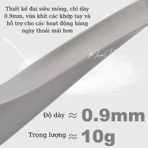 Băng quấn cổ tay Lining LDET189 mỏng nhẹ, phù hợp chơi thể thao, nẹp cổ tay khi chấn thương bong gân