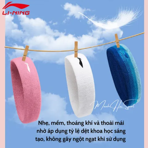 Băng đô thể thao chặn mồ hôi đầu nam nữ Lining băng đô cầu lông yoga chạy bộ phụ kiện thể thao