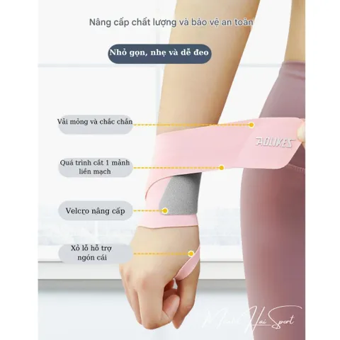 Băng cổ tay AOLIKES mỏng nhẹ nẹp cổ tay, bảo vệ cổ tay khi chơi thể thao