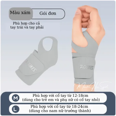 Băng cổ tay AOLIKES mỏng nhẹ nẹp cổ tay, bảo vệ cổ tay khi chơi thể thao