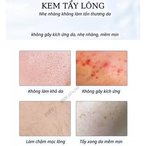 Kem Tẩy Lông Vĩnh Viễn Cho Nam Giới,Kem tẩy lông râu,tay,chân,triệt lông an toàn vĩnh viễn không gây kích ứng 60g