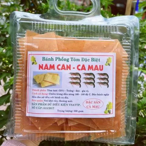 Phồng tôm CÀ MAU gói 500g kèm hộp