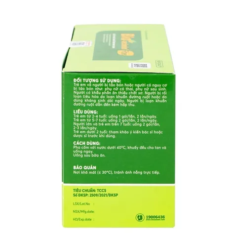 Cốm vi sinh Bio acimin Fiber bổ sung chất xơ tự nhiên cải thiện tình trạng táo bón hộp 30 gói