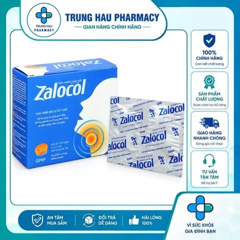 Kẹo ngậm thảo mộc Zalocol - Giúp dịu họng, hỗ trợ giảm khản tiếng (Hộp 20 viên)