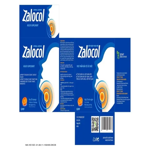 Kẹo ngậm thảo mộc Zalocol - Giúp dịu họng, hỗ trợ giảm khản tiếng (Hộp 20 viên)