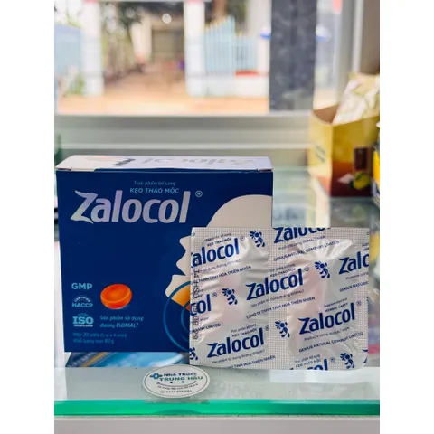Kẹo ngậm thảo mộc Zalocol - Giúp dịu họng, hỗ trợ giảm khản tiếng (Hộp 20 viên)
