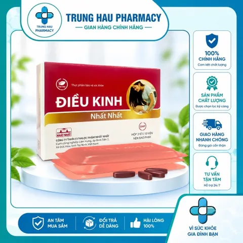 Viên uống Điều kinh NHẤT NHẤT - Hỗ trợ điều hòa kinh nguyệt ( Hộp 30 viên)