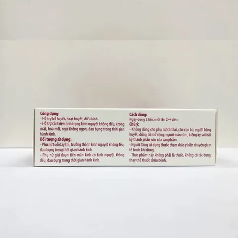 Viên uống Điều kinh NHẤT NHẤT - Hỗ trợ điều hòa kinh nguyệt ( Hộp 30 viên)