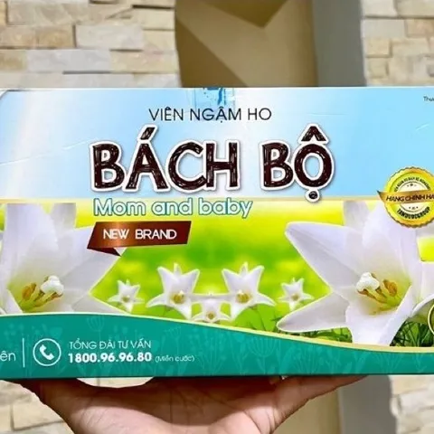 Viên ngậm ho Bách Bộ Mom and Baby - Hỗ trợ giảm ho, tiêu đờm (Túi 6 viên)