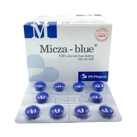 Viên tiểu xanh Micza Blue hộp 100 viên - Giúp lợi tiểu, giảm nguy cơ sỏi tiết niệu, sỏi mật