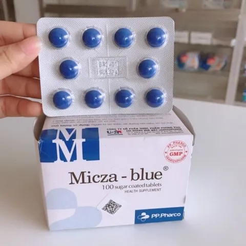 Viên tiểu xanh Micza Blue hộp 100 viên - Giúp lợi tiểu, giảm nguy cơ sỏi tiết niệu, sỏi mật