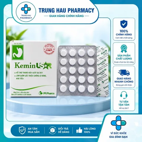 Viên Nhai Giảm Đau Dạ Dày Kemin USAR 100 Viên - Hỗ Trợ Tiêu Hóa, Giảm Ợ Nóng, Thoải Mái Cho Dạ Dày