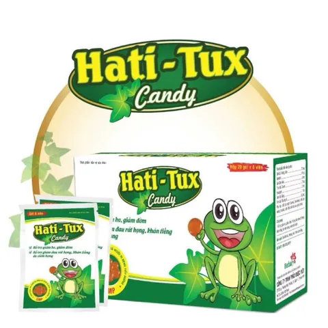 Kẹo Ngậm Hati - Tux Con Ếch Xanh - Hỗ trợ giảm ho, giảm đờm, đau rát cổ họng, khản tiếng (Gói 10 viên)