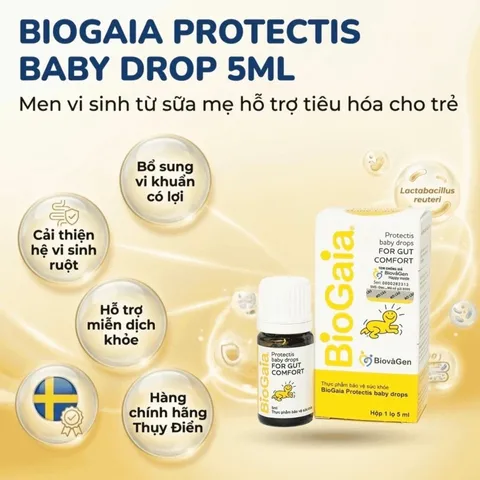 Men vi sinh Biogaia Protectics Baby Drops bổ sung lợi khuẩn lọ 5ml