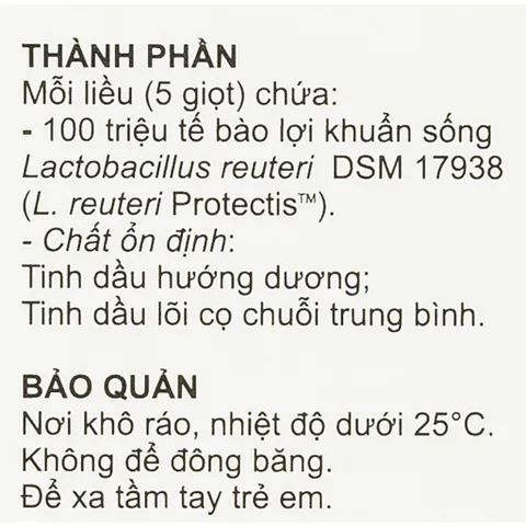 Men vi sinh Biogaia Protectics Baby Drops bổ sung lợi khuẩn lọ 5ml