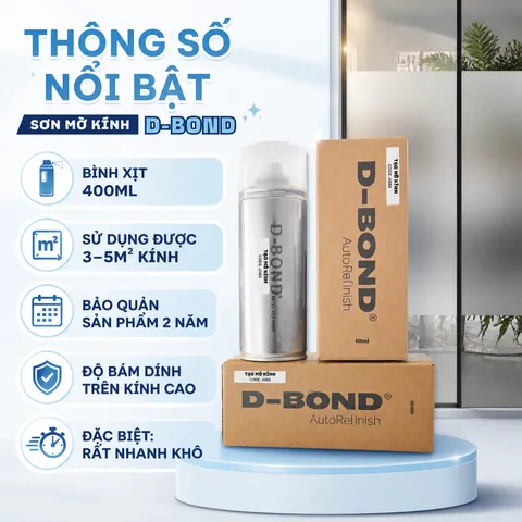 Sơn Tạo Hiệu Ứng Mờ Kính D-BOND, chống tia UV, tạo không gian riêng tư cho phòng khách, phòng ngủ, phòng tắm - 400ml