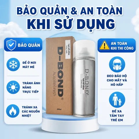 Sơn Tạo Hiệu Ứng Mờ Kính D-BOND, chống tia UV, tạo không gian riêng tư cho phòng khách, phòng ngủ, phòng tắm - 400ml