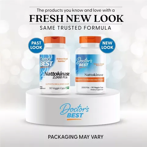Viên uống Nattokinase Doctor's Best 2000FU hỗ trợ tim mạch, ngăn ngừa đột quỵ - Lọ 270 viên xuất xứ USA
