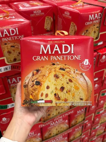 BÁNH MÌ TRÁI CÂY TRUYỀN THỐNG Ý MADI GRAN PANETTONE MỸ HỘP 1KG