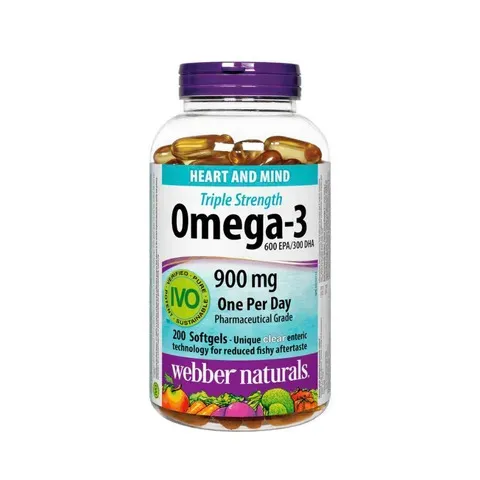 Dầu Cá Webber Naturals Triple Strength Omega-3 900mg - 120 viên