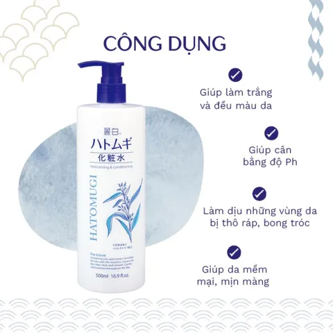 Nước Hoa Hồng Hatomugi Ý Dĩ Naturie Skin Conditioner Lotion Nhật Bản 500ml 897749