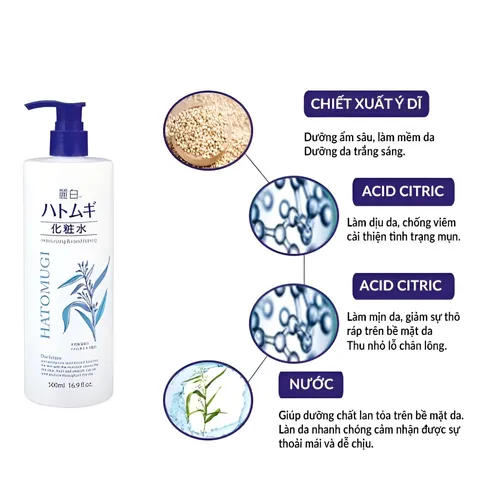 Nước Hoa Hồng Hatomugi Ý Dĩ Naturie Skin Conditioner Lotion Nhật Bản 500ml 897749