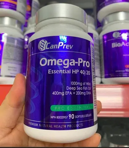 CanPrev Omega-Pro Essential HP 40/20 Dưỡng chất Omega-3 tinh khiết cho não bộ và tim mạch khỏe mạnh