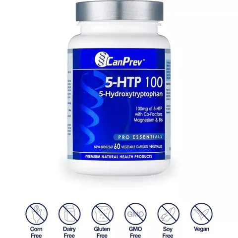 Viên uống CanPrev 5-HTP 100 – Cải thiện giấc ngủ, giảm stress, cân bằng tâm trạng