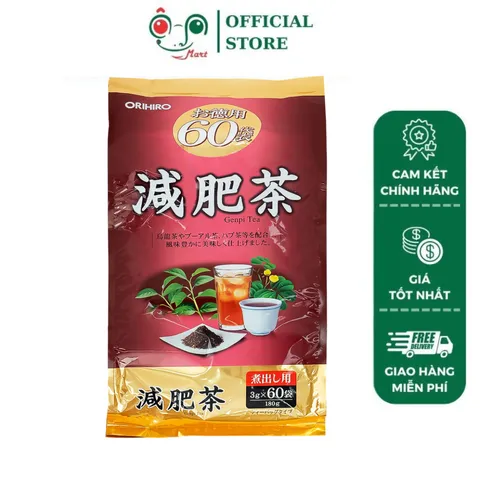 Trà Orihiro Genpi Tea hỗ trợ tiêu hóa Nhật Bản Túi 60 gói