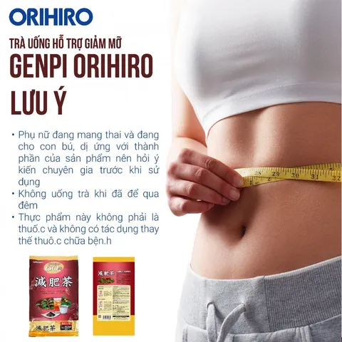 Trà Orihiro Genpi Tea hỗ trợ tiêu hóa Nhật Bản Túi 60 gói