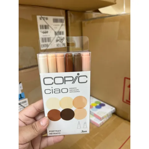 Bút tô màu Copic Ciao Marker Pastel set 6 màu, Bút tô màu cao cấp Nhật Bản