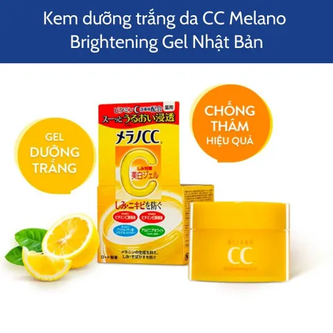 Kem dưỡng trắng da CC Melano Brightening Gel ngừa thâm chính hãng Nhật Bản 100g