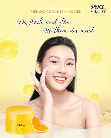 Kem dưỡng trắng da CC Melano Brightening Gel ngừa thâm chính hãng Nhật Bản 100g