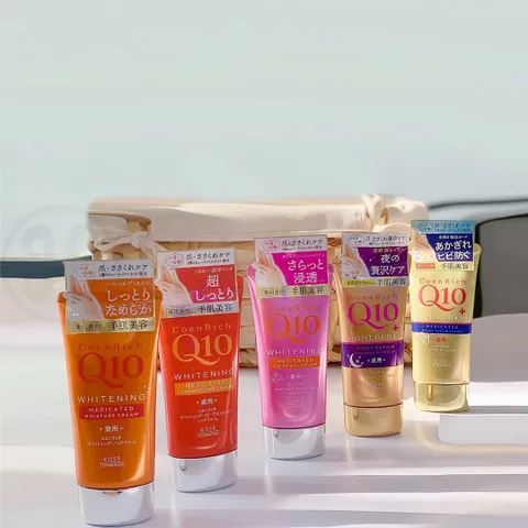Kem dưỡng da tay Kose Hand Cream Q10 Nhật Bản giúp cấp ẩm cho tay nhiều loại - Tuýp 80g